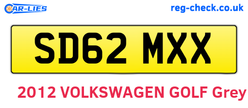 SD62MXX are the vehicle registration plates.