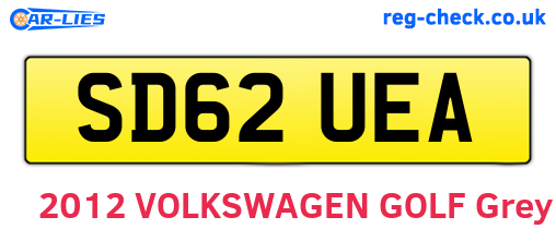 SD62UEA are the vehicle registration plates.