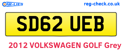 SD62UEB are the vehicle registration plates.