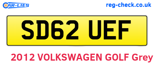 SD62UEF are the vehicle registration plates.