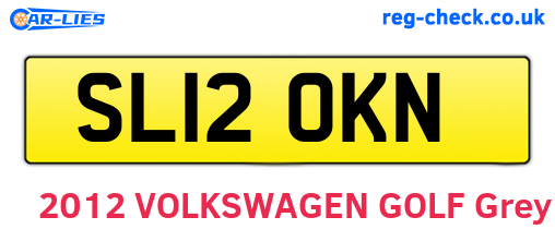 SL12OKN are the vehicle registration plates.