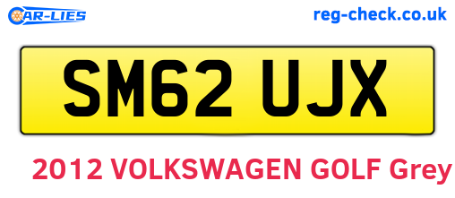 SM62UJX are the vehicle registration plates.