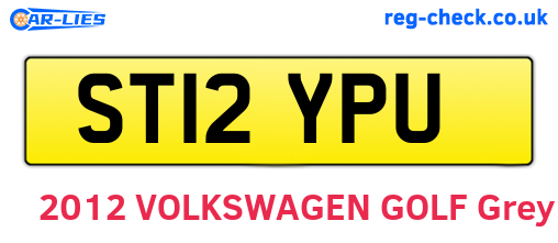 ST12YPU are the vehicle registration plates.