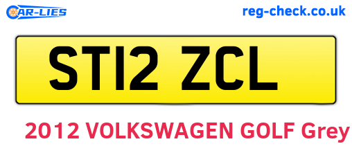ST12ZCL are the vehicle registration plates.