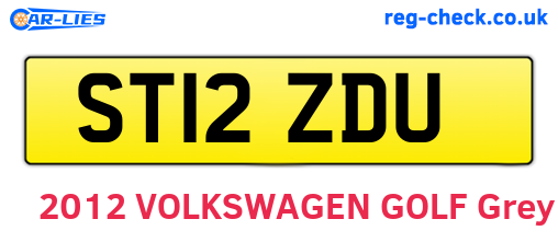 ST12ZDU are the vehicle registration plates.