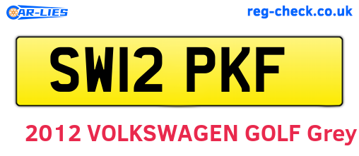 SW12PKF are the vehicle registration plates.