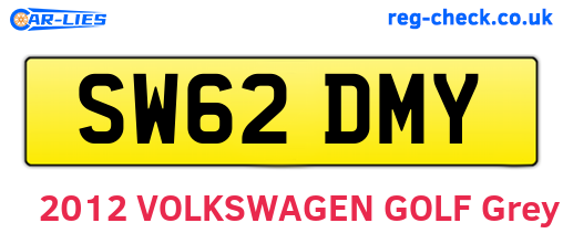 SW62DMY are the vehicle registration plates.