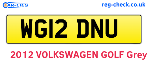 WG12DNU are the vehicle registration plates.
