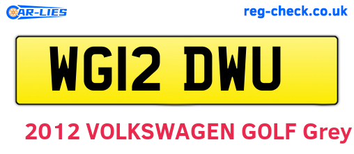 WG12DWU are the vehicle registration plates.