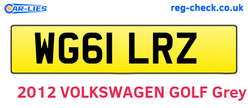 WG61LRZ are the vehicle registration plates.