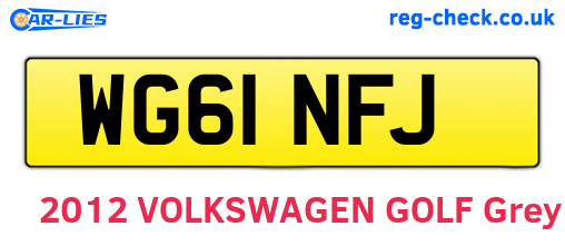WG61NFJ are the vehicle registration plates.