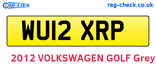 WU12XRP are the vehicle registration plates.