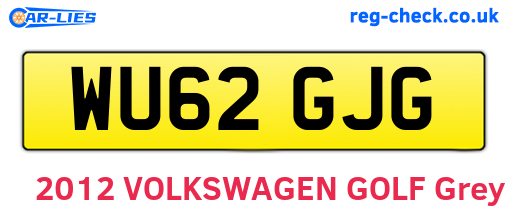WU62GJG are the vehicle registration plates.