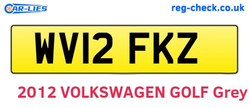 WV12FKZ are the vehicle registration plates.
