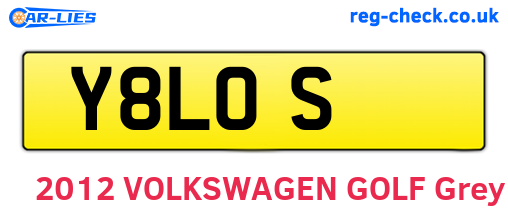 Y8LOS are the vehicle registration plates.