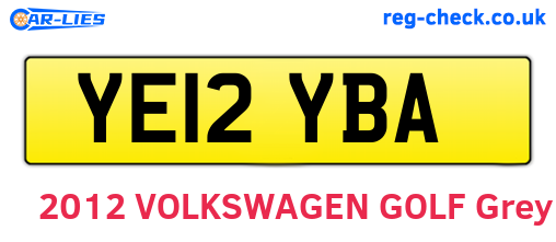 YE12YBA are the vehicle registration plates.