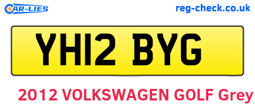 YH12BYG are the vehicle registration plates.