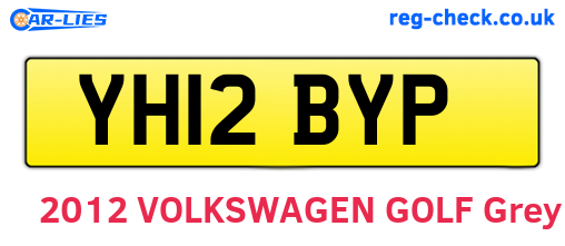 YH12BYP are the vehicle registration plates.