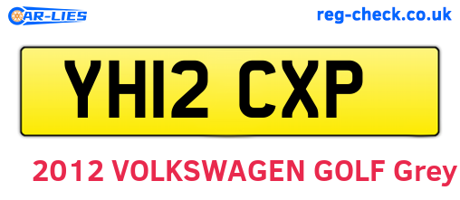 YH12CXP are the vehicle registration plates.