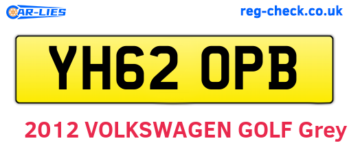 YH62OPB are the vehicle registration plates.