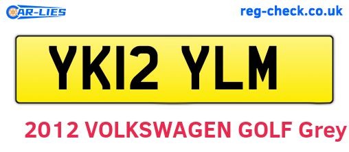 YK12YLM are the vehicle registration plates.