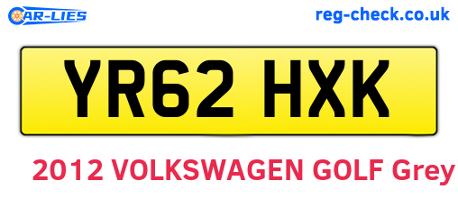 YR62HXK are the vehicle registration plates.