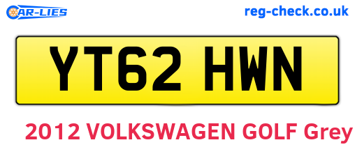 YT62HWN are the vehicle registration plates.