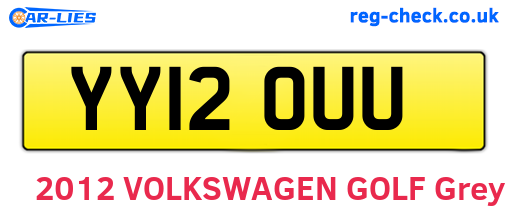 YY12OUU are the vehicle registration plates.
