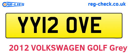YY12OVE are the vehicle registration plates.