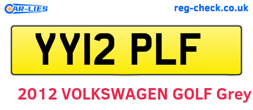 YY12PLF are the vehicle registration plates.