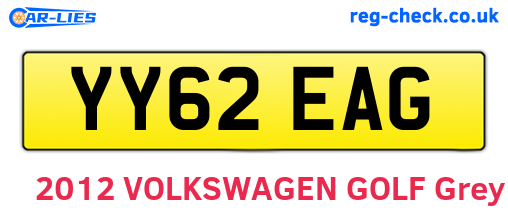 YY62EAG are the vehicle registration plates.