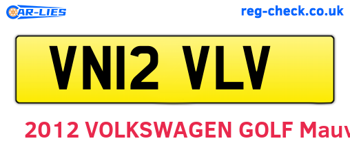 VN12VLV are the vehicle registration plates.