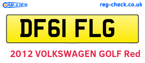 DF61FLG are the vehicle registration plates.