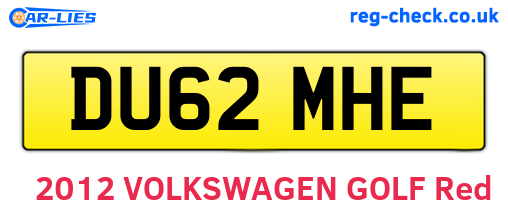 DU62MHE are the vehicle registration plates.