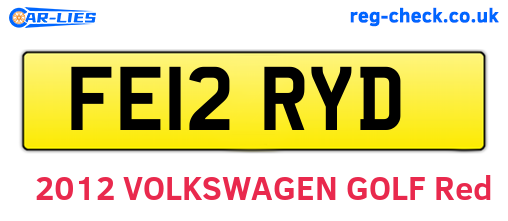 FE12RYD are the vehicle registration plates.