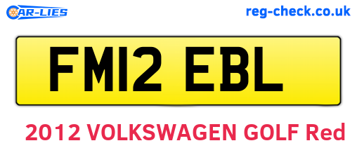 FM12EBL are the vehicle registration plates.