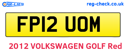 FP12UOM are the vehicle registration plates.
