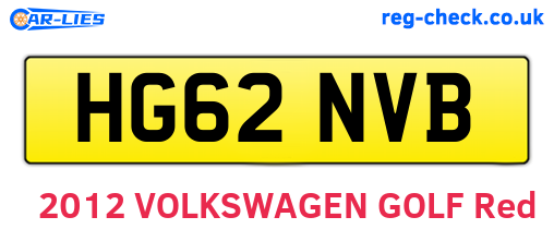 HG62NVB are the vehicle registration plates.