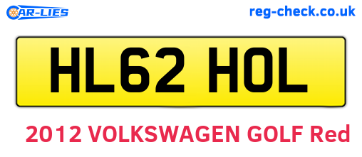 HL62HOL are the vehicle registration plates.