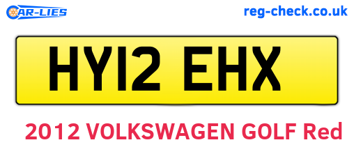 HY12EHX are the vehicle registration plates.