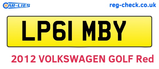 LP61MBY are the vehicle registration plates.