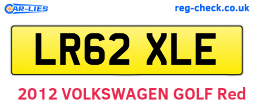 LR62XLE are the vehicle registration plates.