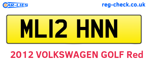 ML12HNN are the vehicle registration plates.
