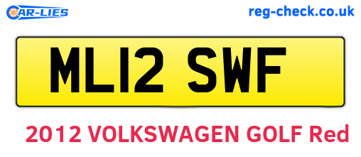 ML12SWF are the vehicle registration plates.