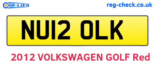 NU12OLK are the vehicle registration plates.