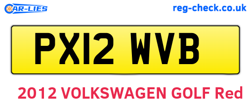 PX12WVB are the vehicle registration plates.