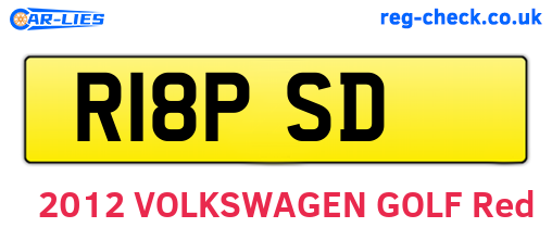 R18PSD are the vehicle registration plates.