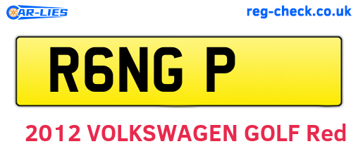 R6NGP are the vehicle registration plates.