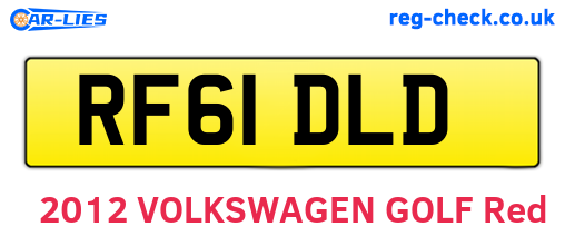 RF61DLD are the vehicle registration plates.