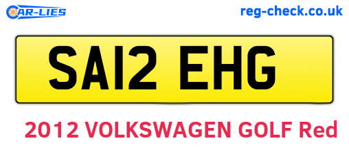 SA12EHG are the vehicle registration plates.
